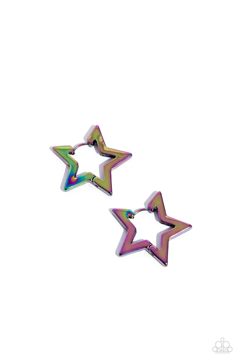 In A Galaxy Star, Star Away Multi Hoop Earring