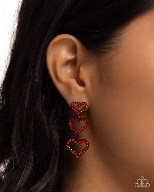 Sweetheart Succession Red Earring