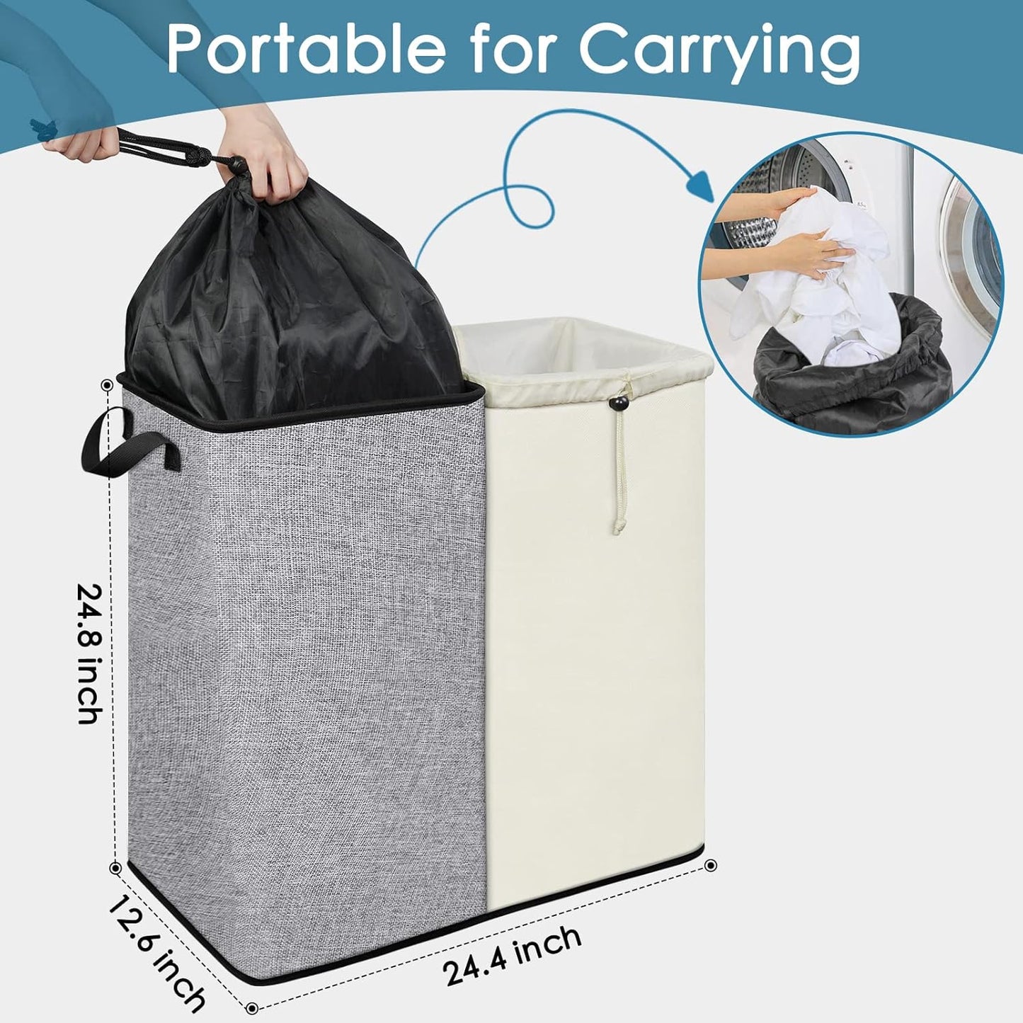 Dual Compartment Hamper