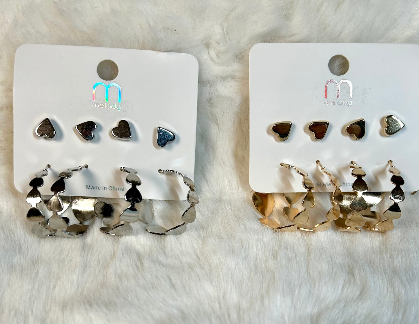 Heart Earring Set