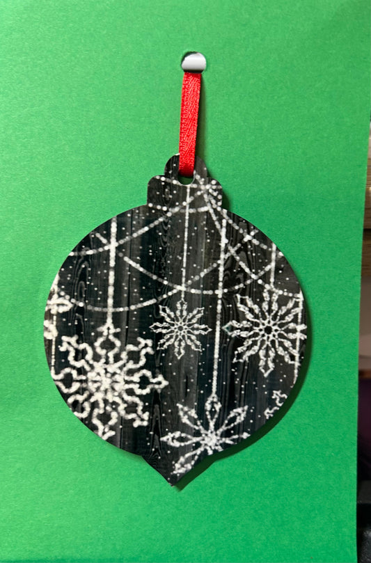 Grey Snowflakes Ornament