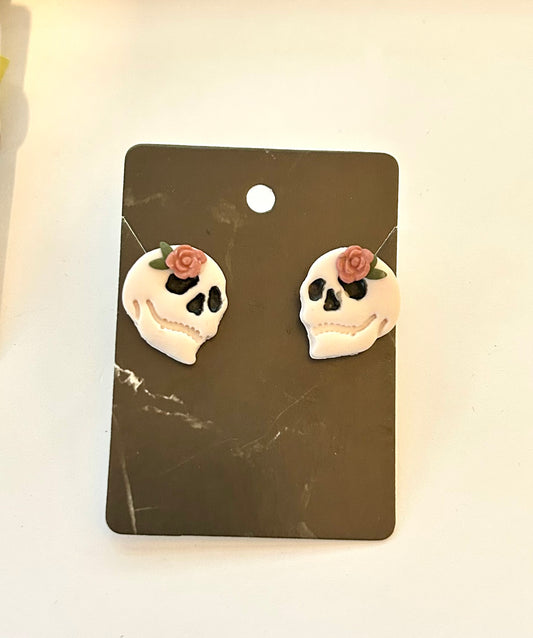 Skull Post Earrings