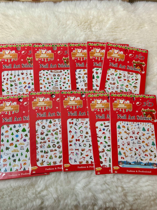 3D Christmas Nail Art Stickers