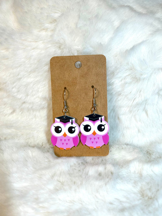 Grad Owl Earrings