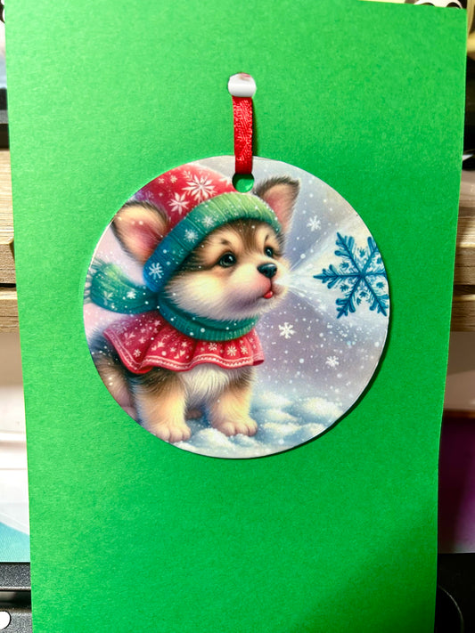 Baby Husky Ornament