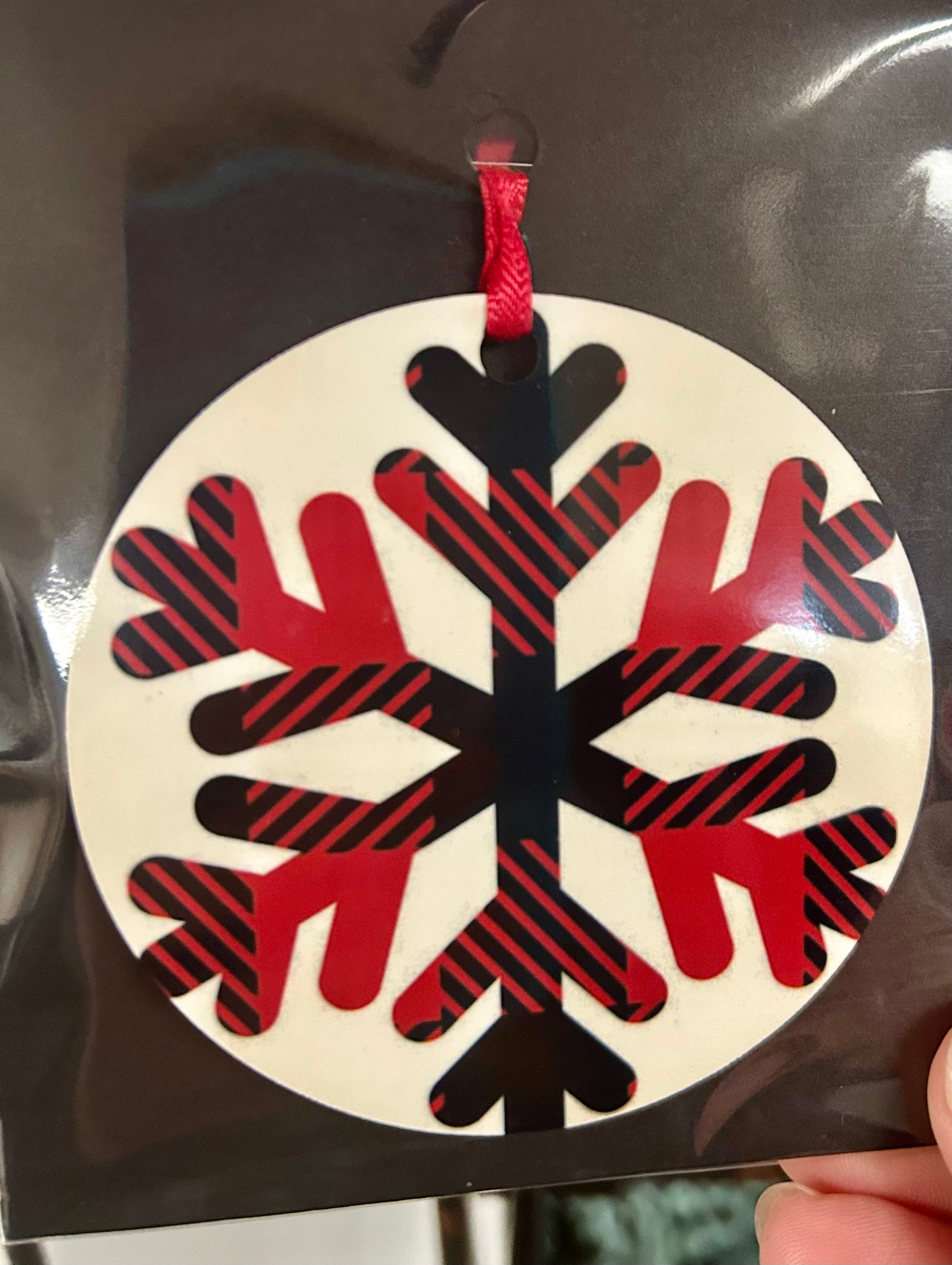 Buffalo Plaid Snowflake Ornament