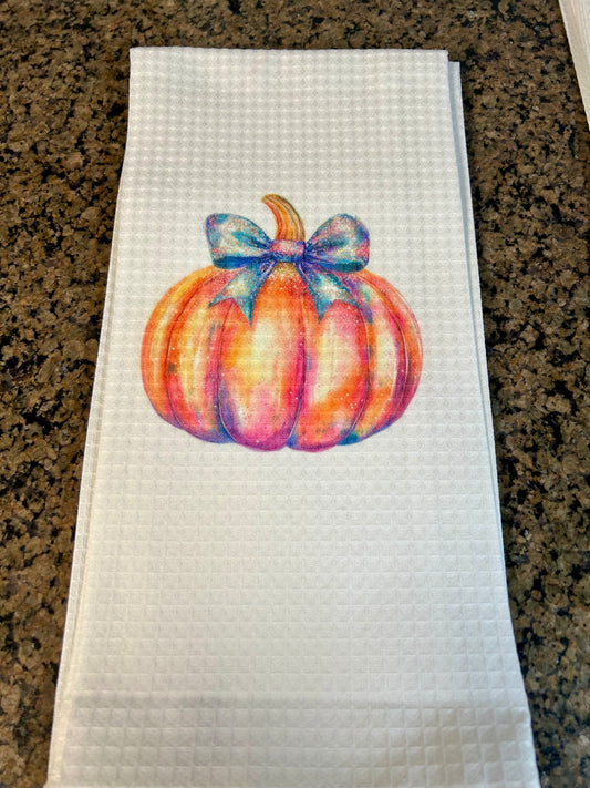 Water Color Pumpkin Towel