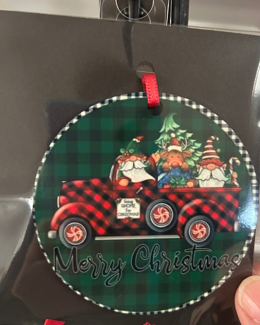 Gnomes In Truck Ornament