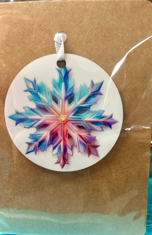 Multicolor Snowflake Ornament