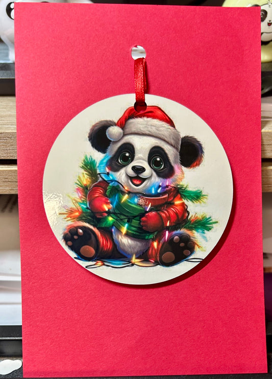 Panda W/Lights Ornament