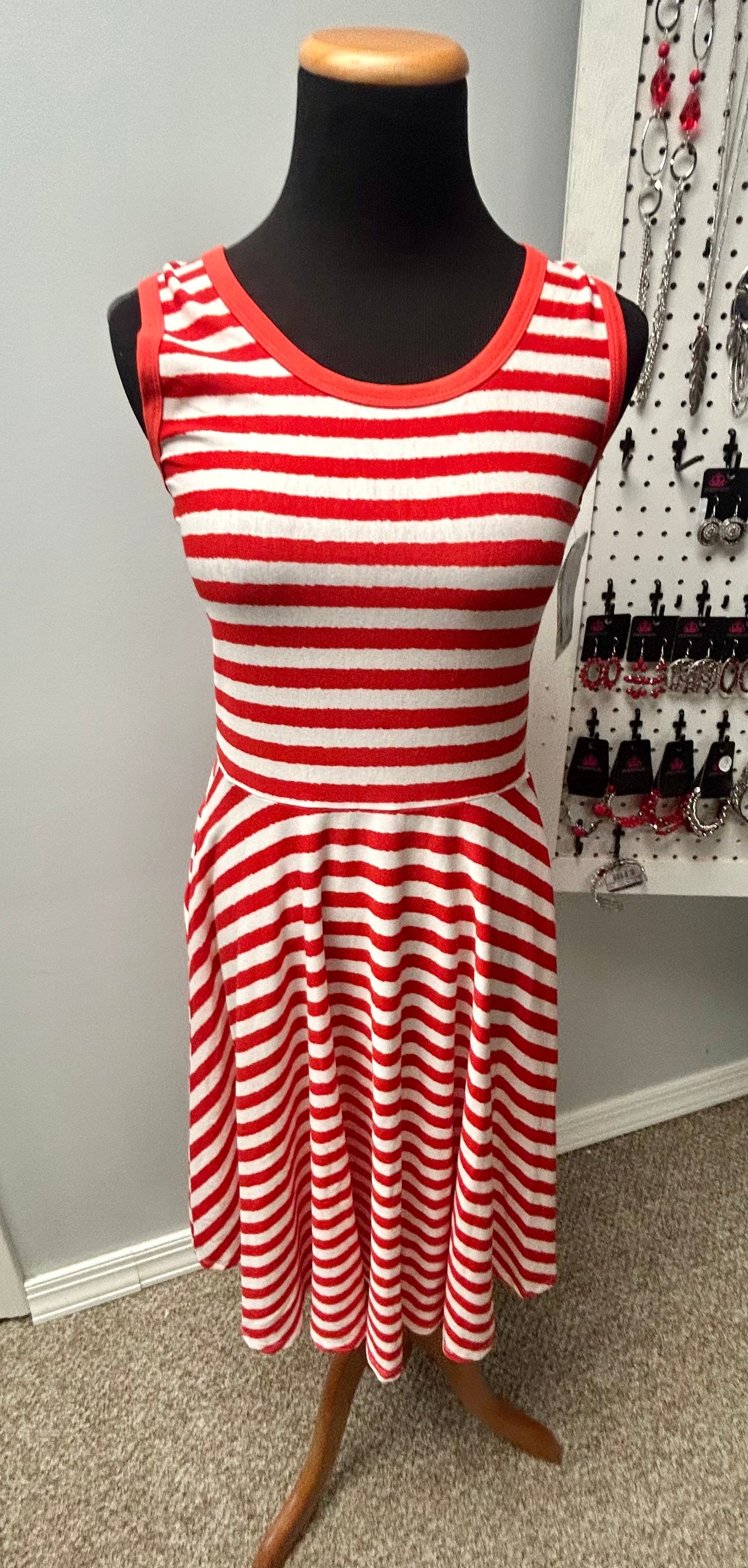 Lularoe Nicki-Red Stripe