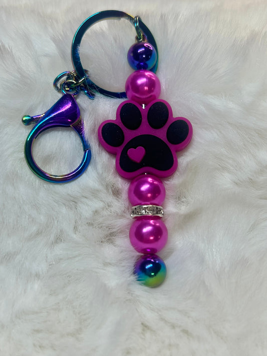 Paw Print Key Chain