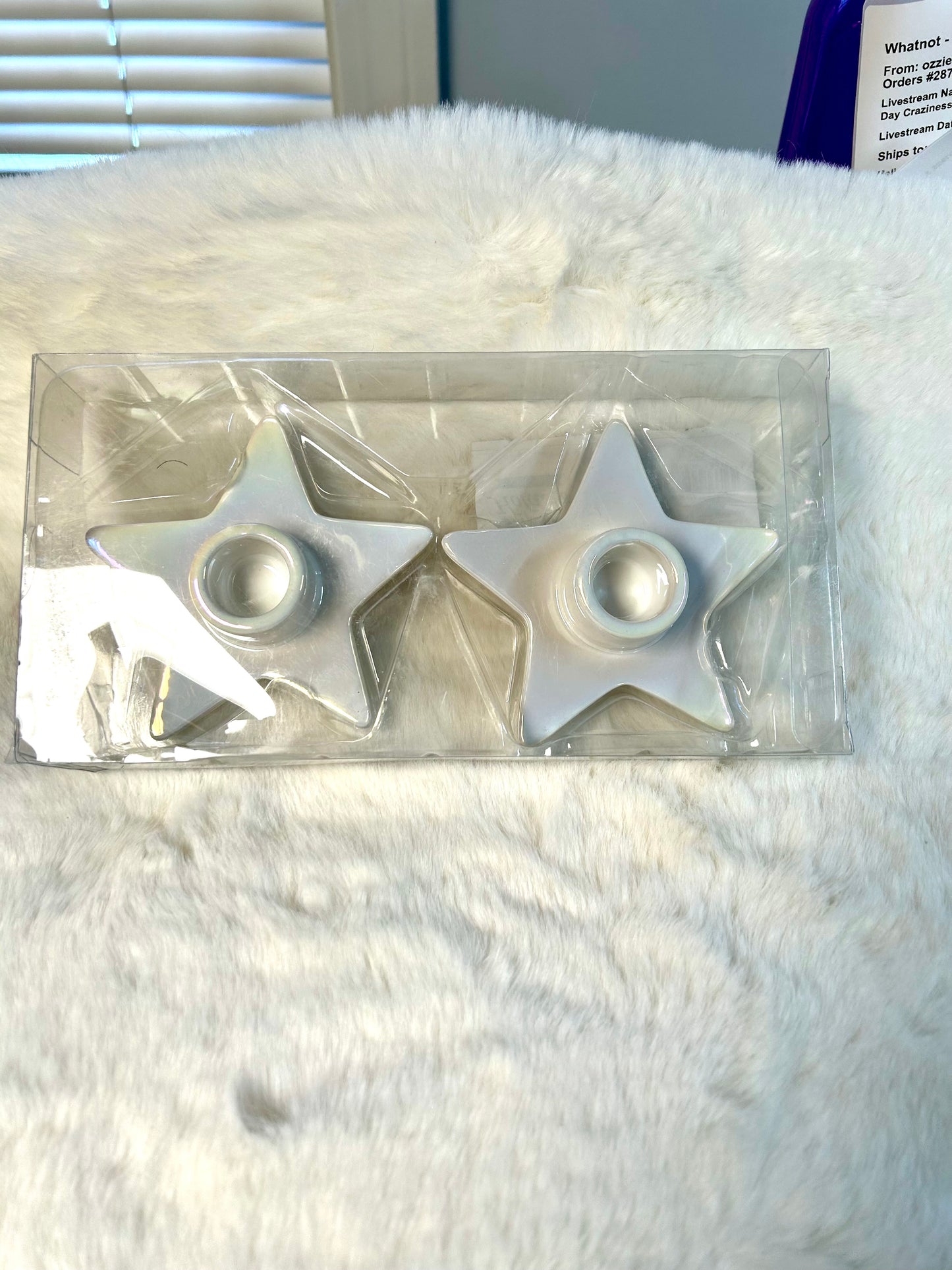 Iridescent Star Candle Holder