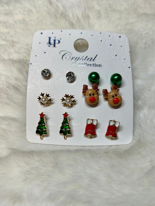 Christmas Earrings Set-Reindeer & Tree