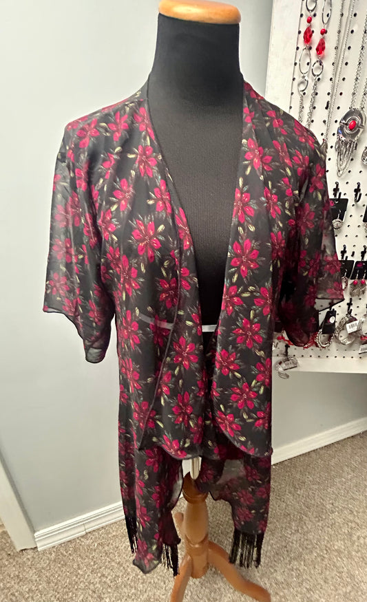 LuLaRoe Monroe-Red Floral