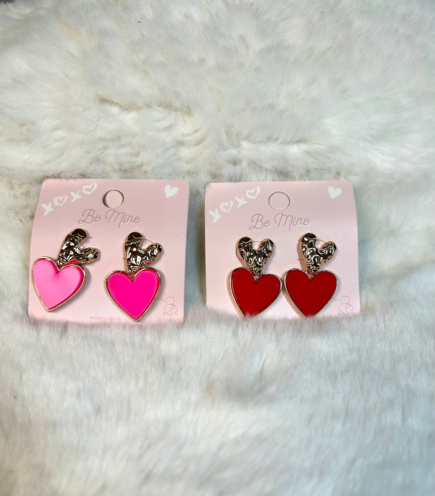 Hammered Heart Earrings