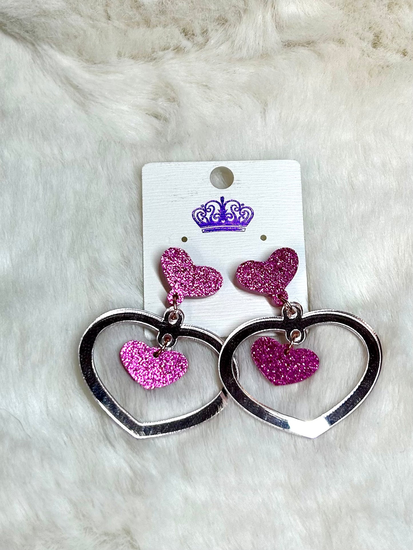 Mirrored Heart Earrings