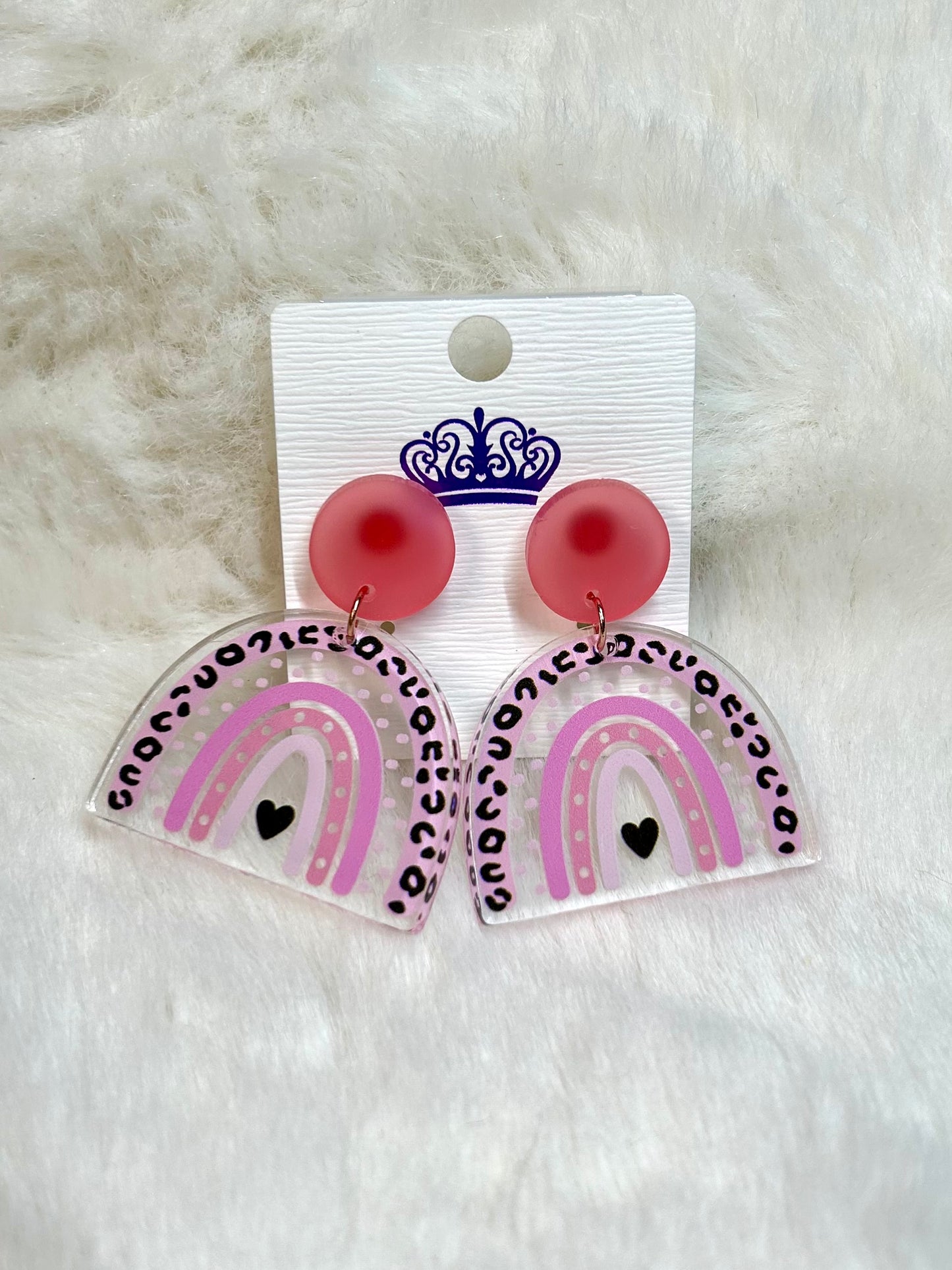 Pink Rainbow Earrings