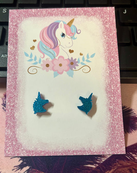 Glitter Unicorn Earrings