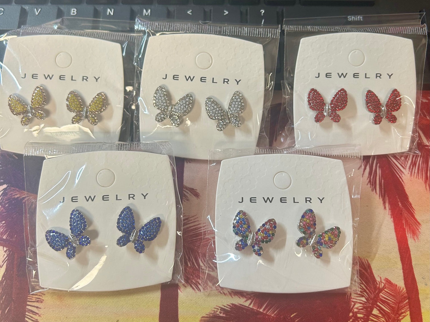 Butterfly Rhinestone Earrings