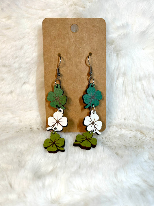 Triple Shamrock Earrings