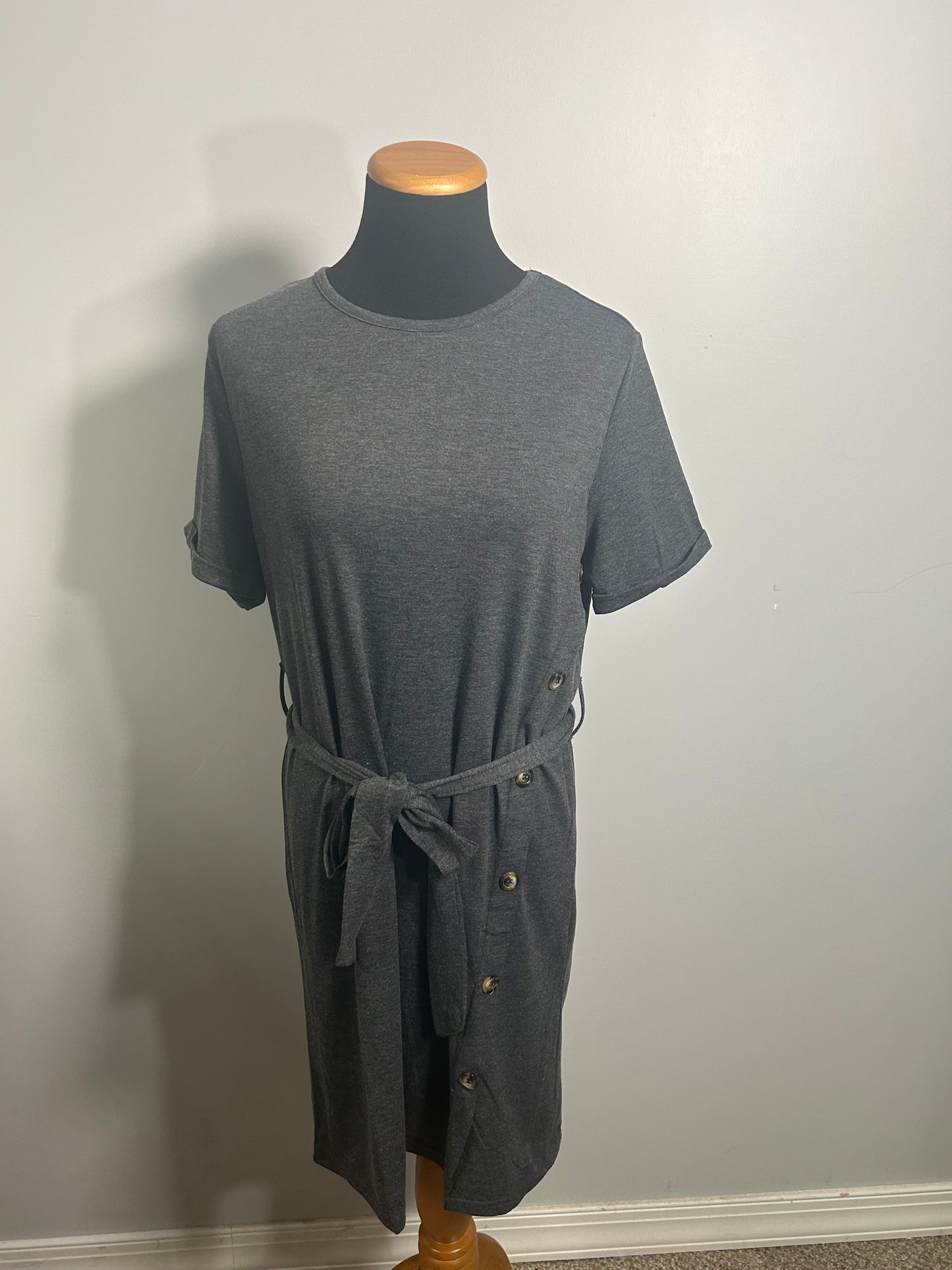 T-Shirt Dress with Buttons