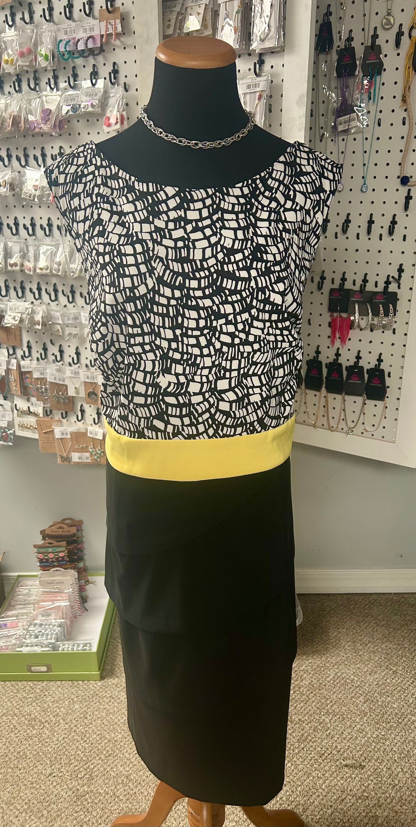 Black & Yellow Formal Dress