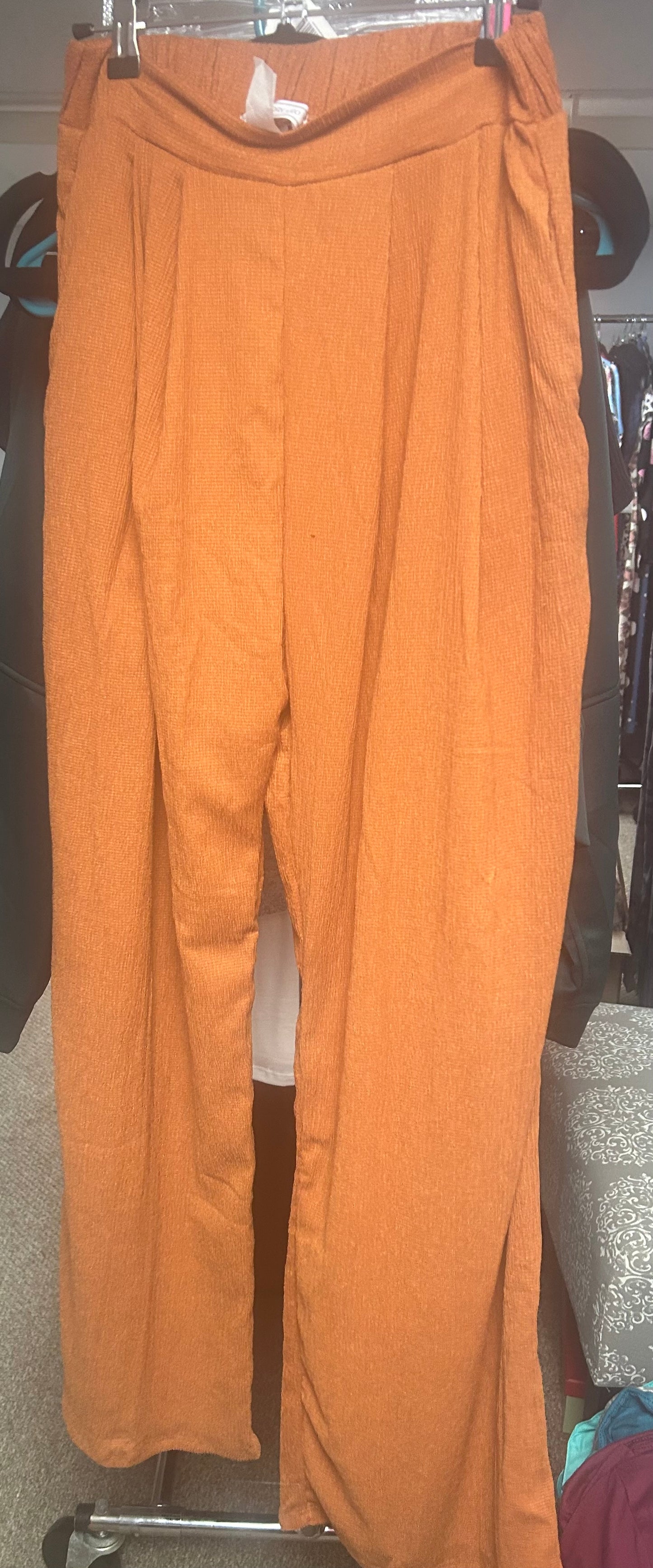 Light Rust Crepe Pants