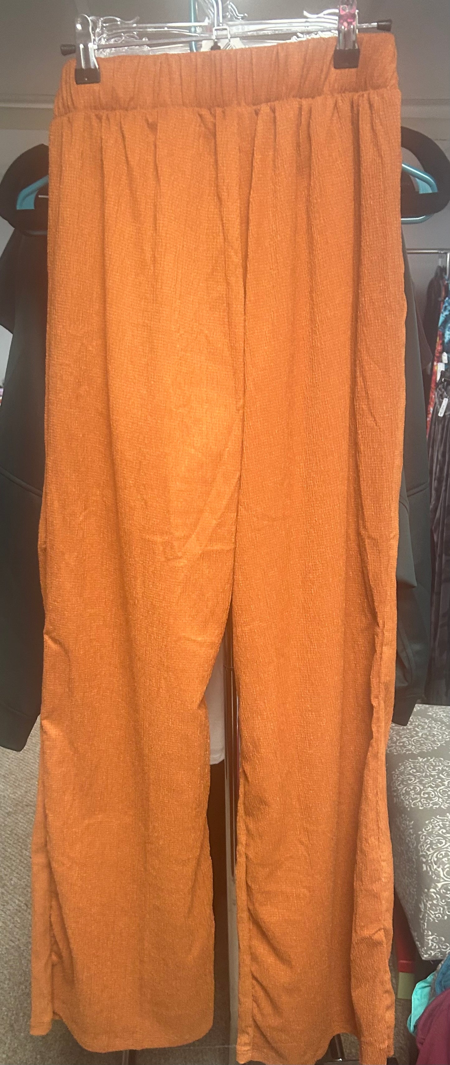 Light Rust Crepe Pants