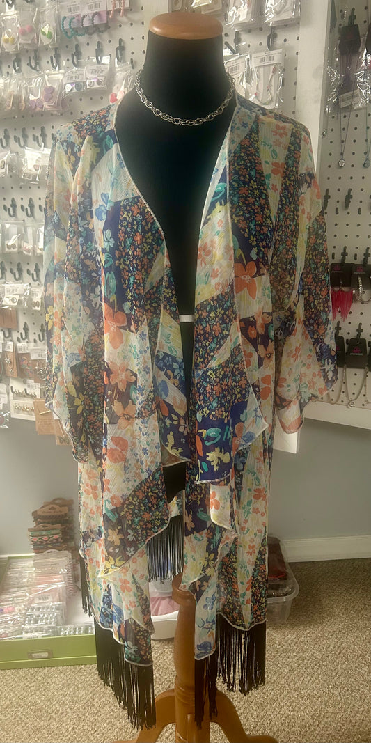 LuLaRoe Monroe Kimono-Patchwork