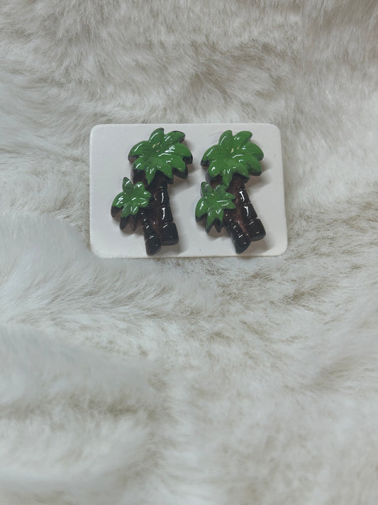 Palm Trees Stud Earrings