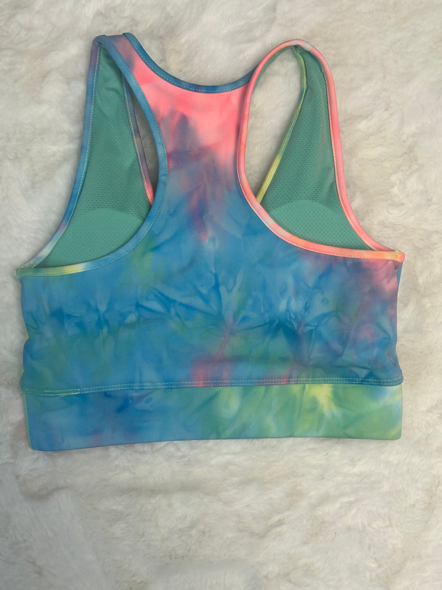 Zenana Tie Dye Sports Bra V-Neck