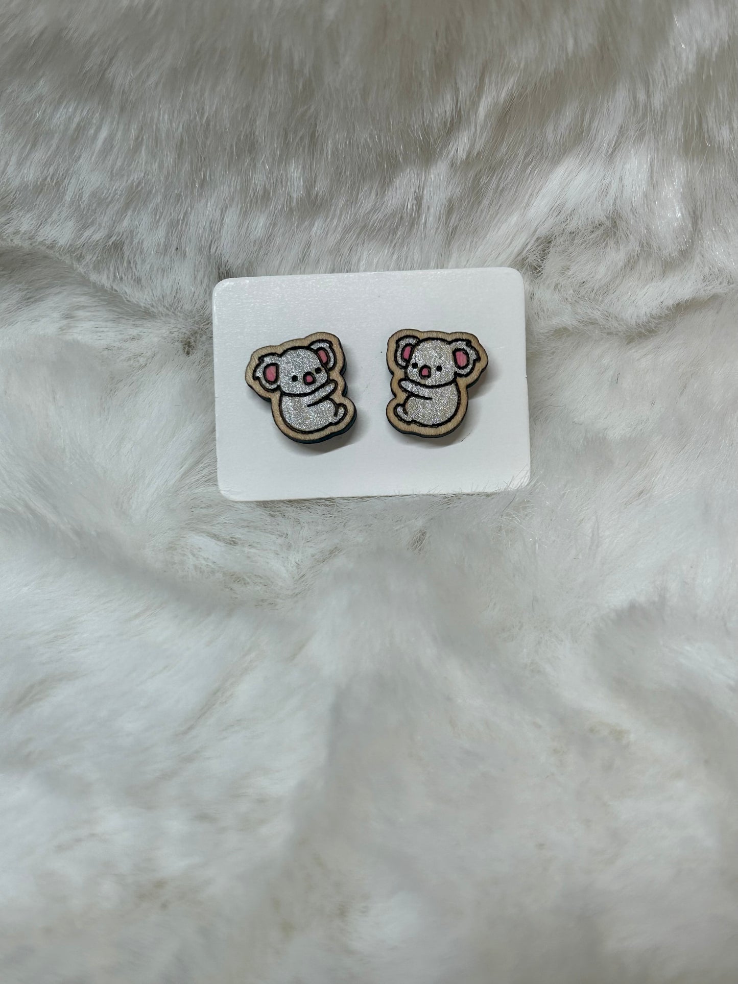 Wooden Koala Studs