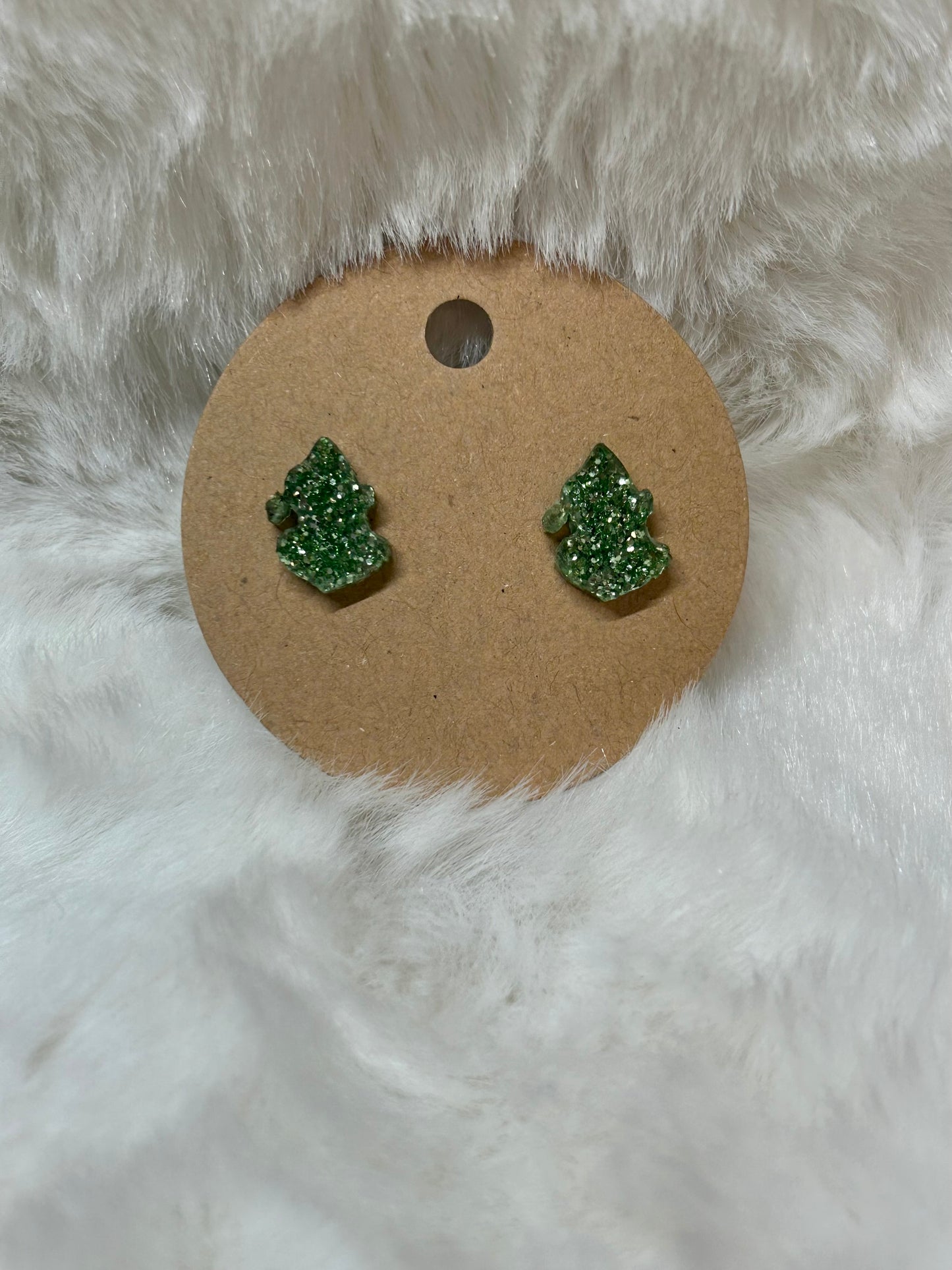 Glitter Grinch Earrings