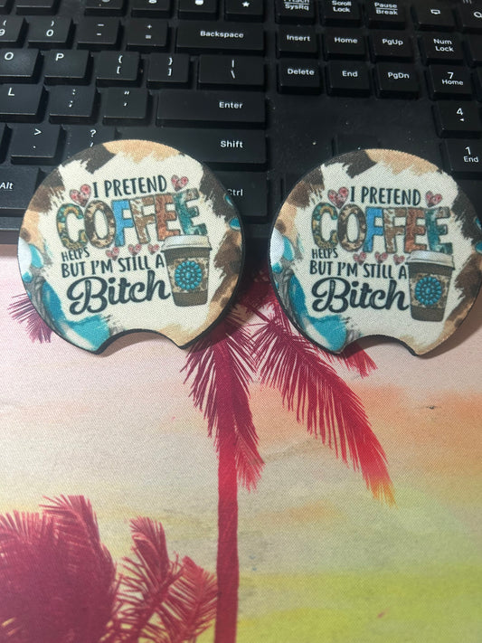 Pretend Coffee Helps Coaster