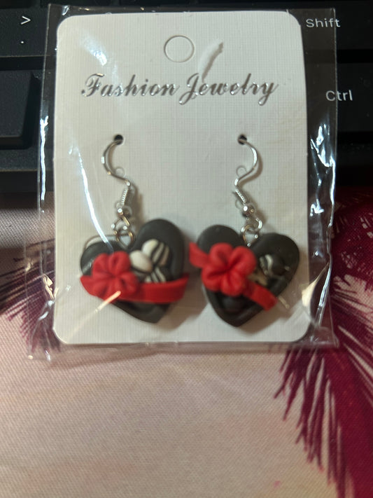 Chocolate Heart Earring