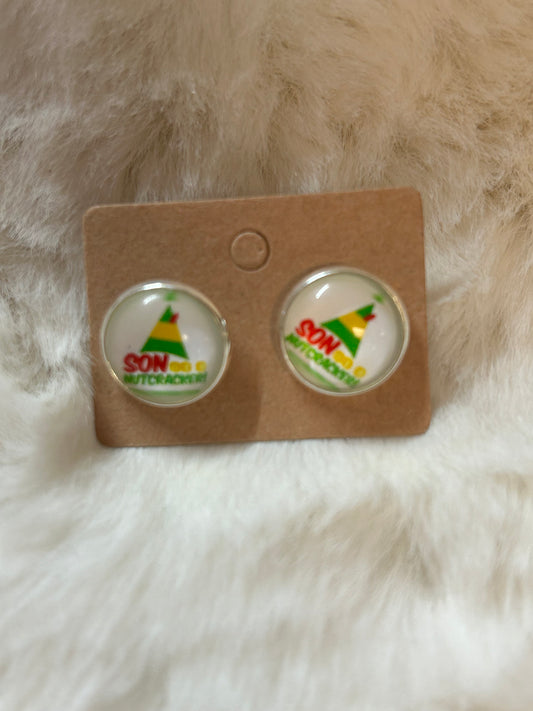 Son Of A Nutcracker Button Earrings