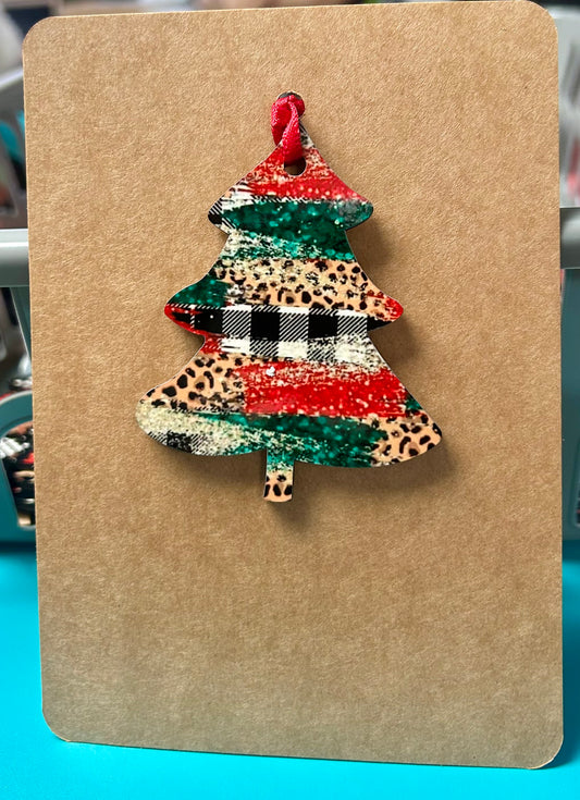 Patchwork Tree Shaped Ornament