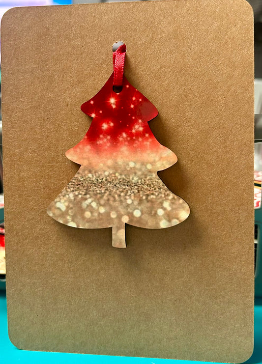 Red & White Tree Shaped Ornament