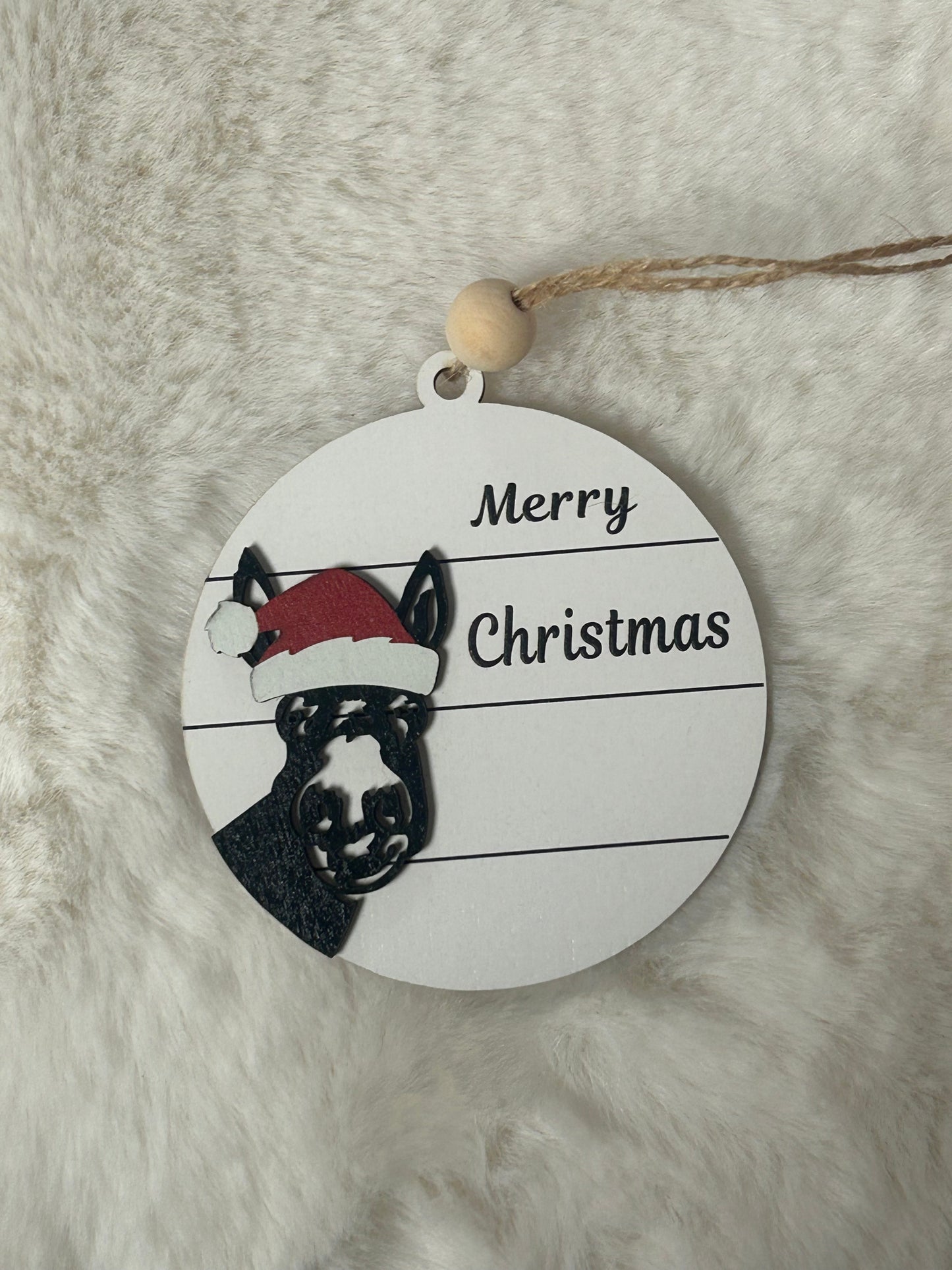 Christmas Donkey Ornament