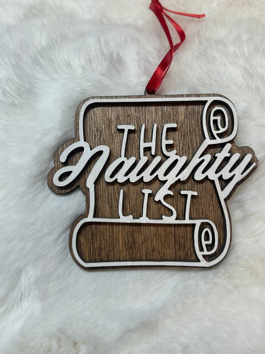 Naughty List Ornament