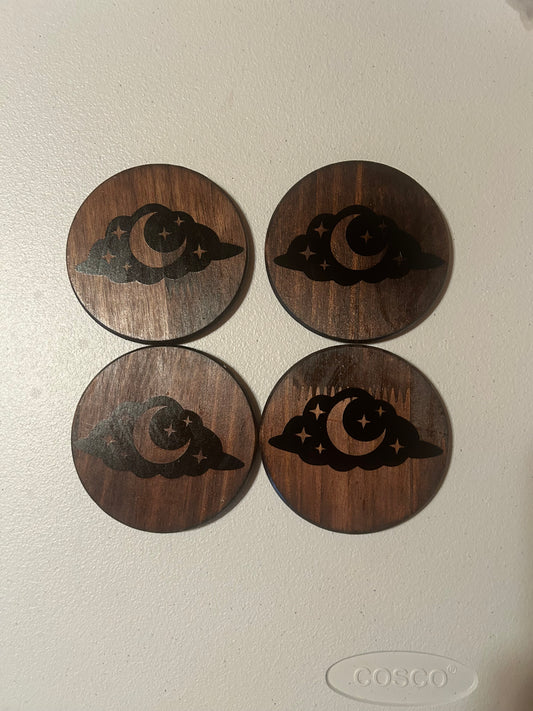 Wood Moon Coaster