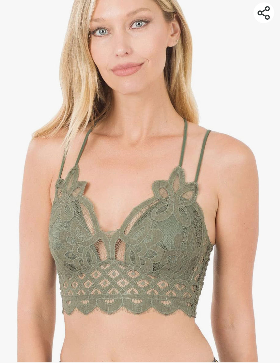 Zenana Crochet Adjustable Bralette