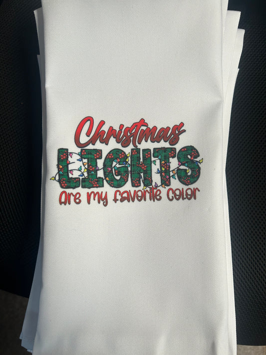 Christmas Lights Favorite Color Towel