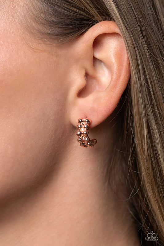 Bubbling Beauty Copper Earrings