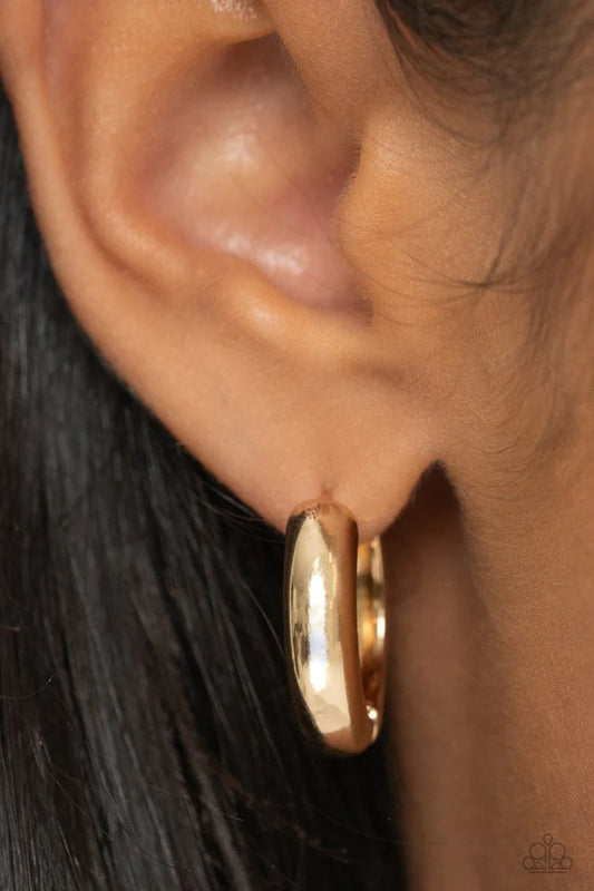 Simply Sinuous Gold Earrings