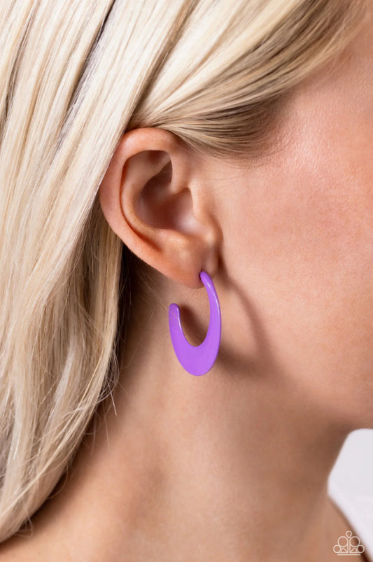 Fun-Loving Feature Purple Earrings