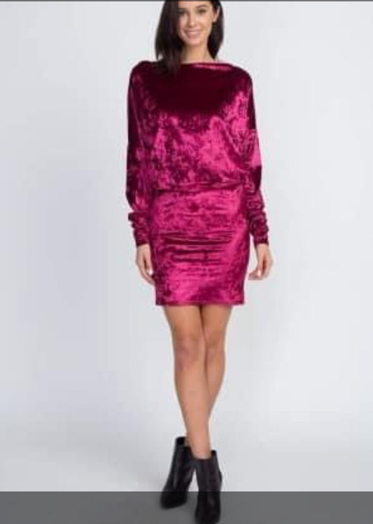 Crushed Velvet Dress