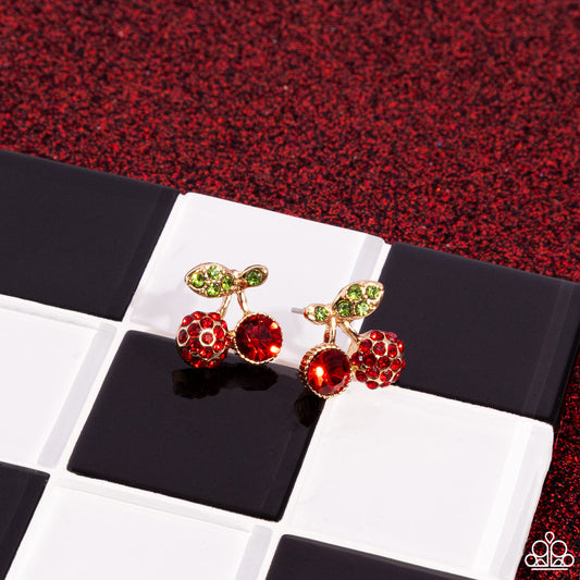 Cherry Candidate Gold Earrings