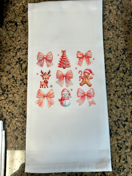 Pink Bows Towel